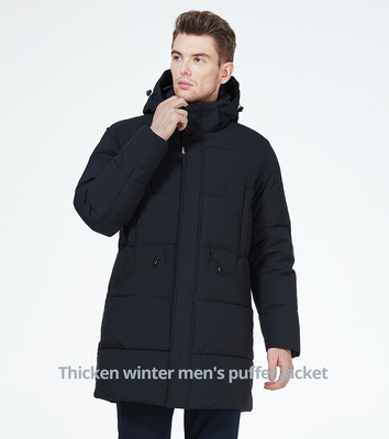 4XL 5XL Business Casual Down Jacket Size 54 56 Long Black Padded Coat