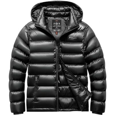 Casual Heavy Down Jacket Mens Regular Fit Warm Insulated Outerwear Suitable for Hiking Camping and Cold Weather Workwear