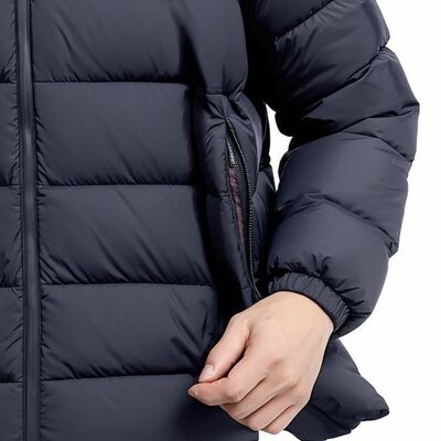 Men's Down Coat Windproof Waterproof with Zipper Pocket and Polyester Lining for Winter