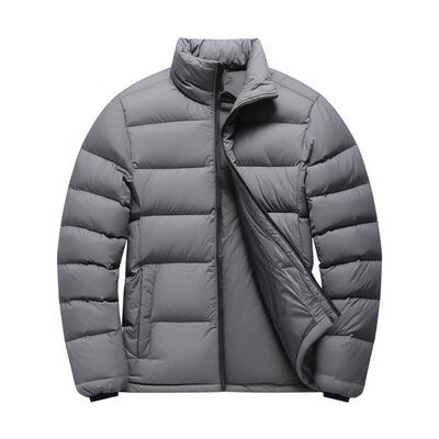 Men's Down Coat with 48.6-53.5 Cm Shoulder Windproof Design and Knitted Cuffs for Extreme Cold