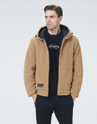 Camel Warm Padded Coat Size 54 Imitation Fur Unisex Winter Coat