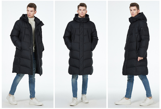 101cm-107cm Long Men Winter Jacket 4xl 5xl Mens Long Padded Coat