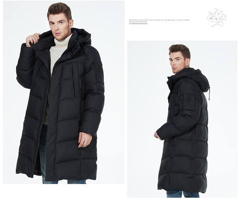 101cm-107cm Long Men Winter Jacket 4xl 5xl Mens Long Padded Coat