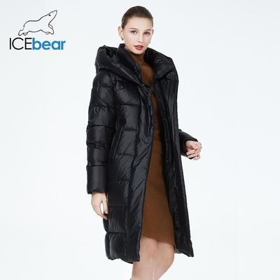 Length 100cm To 107cm Beige Puffer Coat Womens Puffer Coat With Hood