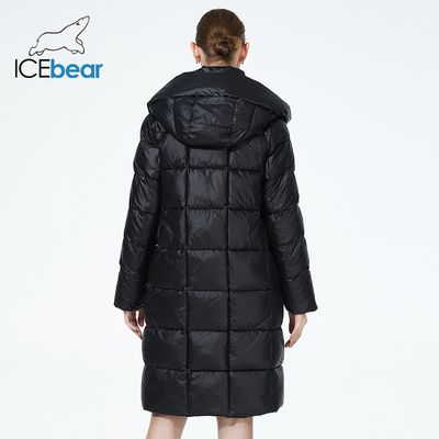 Length 100cm To 107cm Beige Puffer Coat Womens Puffer Coat With Hood