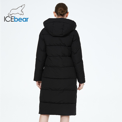 Polyester Long Padded Coat Womens Black Womens Padded Coat Undetachable