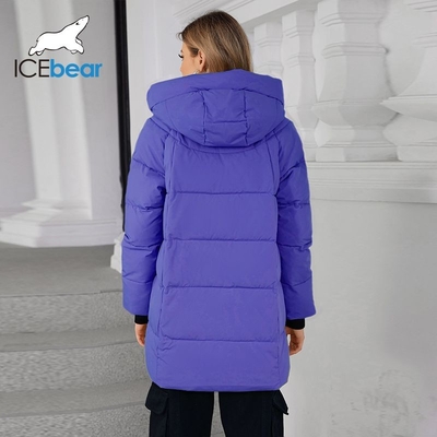 Mid Length Purple Long Down Coat Size 42-50 Ladies Purple Padded Coat