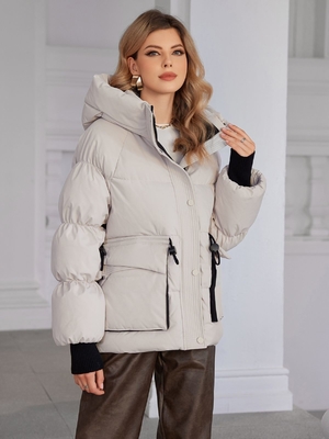 Thickened Womens Down Coat Oversize White Puffer Coat Womens