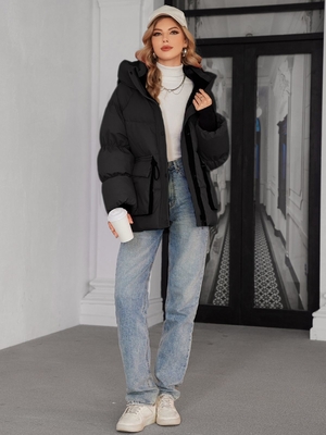 Oversize Lightweight Puffer Jacket Women Down Filling Down Parka Women