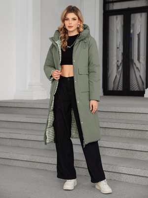 104cm 106cm 108cm 110cm Waterproof Down Coat Women'S Water Resistant Puffer Jacket