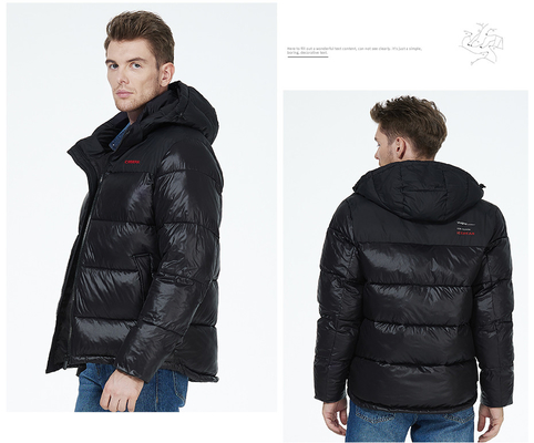 Size 54 Short Puffer Jacket Hooded Short Puffer Coat Outdoor