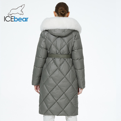 2XL Detachable Fur Collar Down Jacket 109cm Winter Jacket With Fur Collar