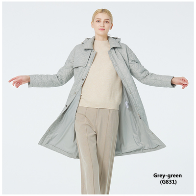 98cm-106Cm Thin Down Coat Spring Autumn Packable Puffer Coat Light Green
