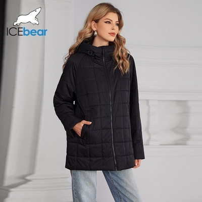 Black Ladies Light Puffer Jacket 74cm 76cm Length Lightweight Packable Jacket