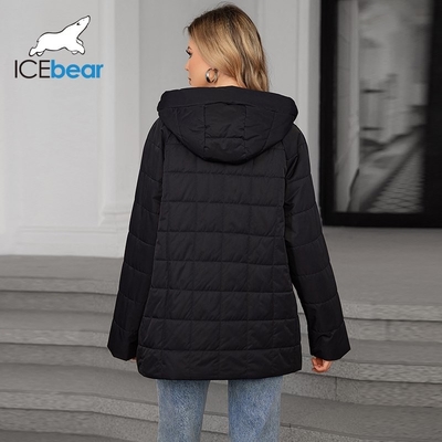 Black Ladies Light Puffer Jacket 74cm 76cm Length Lightweight Packable Jacket
