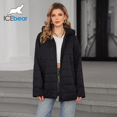 Black Ladies Light Puffer Jacket 74cm 76cm Length Lightweight Packable Jacket