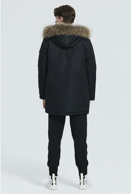 Length 90cm Mens Winter Coat BIO DOWN Mens Winter Jackets Black