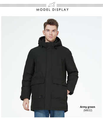 L To 4XL Mens Down Parkas Polyester Light Weight Winter Jacket