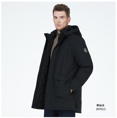 L To 4XL Mens Down Parkas Polyester Light Weight Winter Jacket