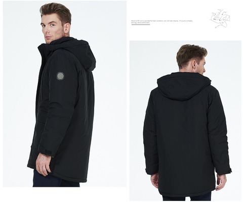 L To 4XL Mens Down Parkas Polyester Light Weight Winter Jacket