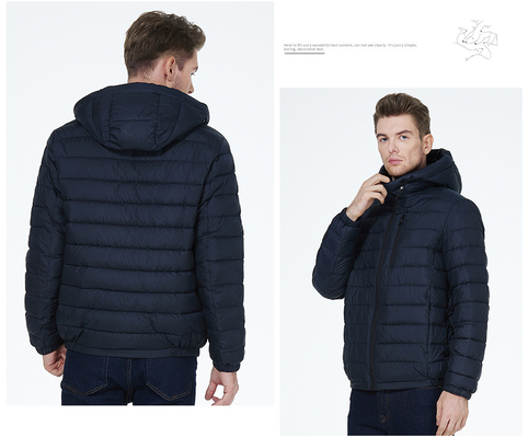 Male Lightweight Packable Down Jacket Spring Autumn Light Padded Jacket Mens