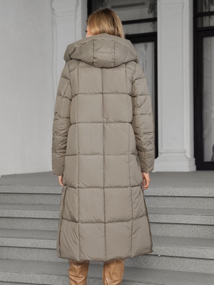 Washable Ankle Length Down Coat Duvet Extra Long Puffer Coat Womens