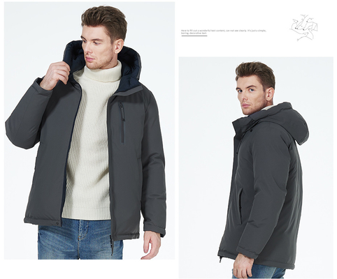 Dark Light Mens Casual Winter Jackets Two Faced Mens Casual Winter Coat