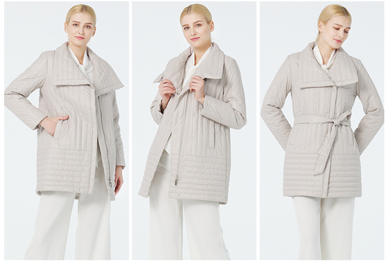 Autumn Winter Lightweight Down Coat Ash Pink Womens Light Puffer