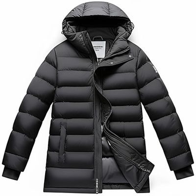 Waterproof and Insulated Mens Down Coat with Hem 122-142 Zipper Pocket Yes Knitted Cuff Yes
